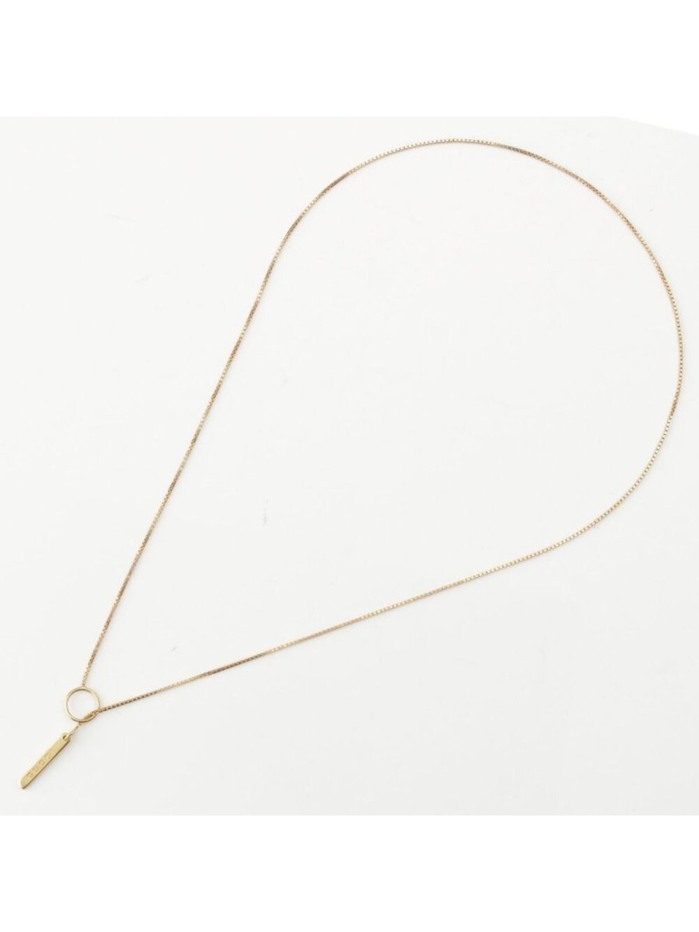 Gucci Lariette Logo Bar Venetian Chain Necklace Gold - Picture 3 of 8